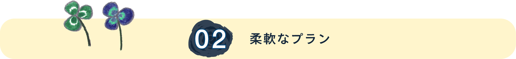 柔軟なプラン